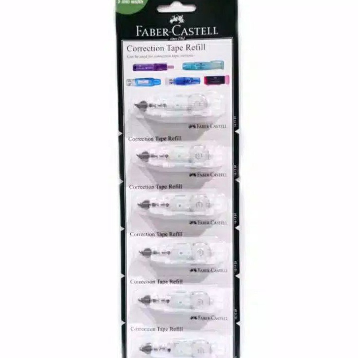 

☈➸❋✦ Refill Correction tape QJR Faber Castell isi 6 Pcs