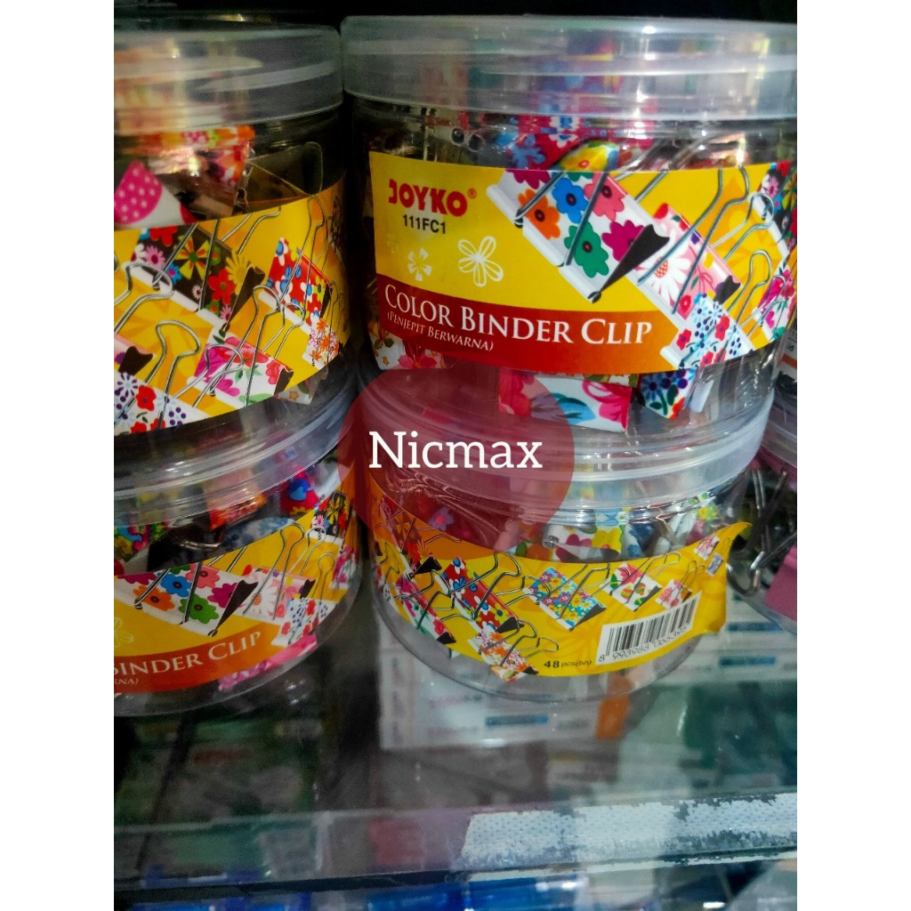 

Binder Clip / Klip Penjepit Kertas Joyko 111FC1 - 48 Pcs