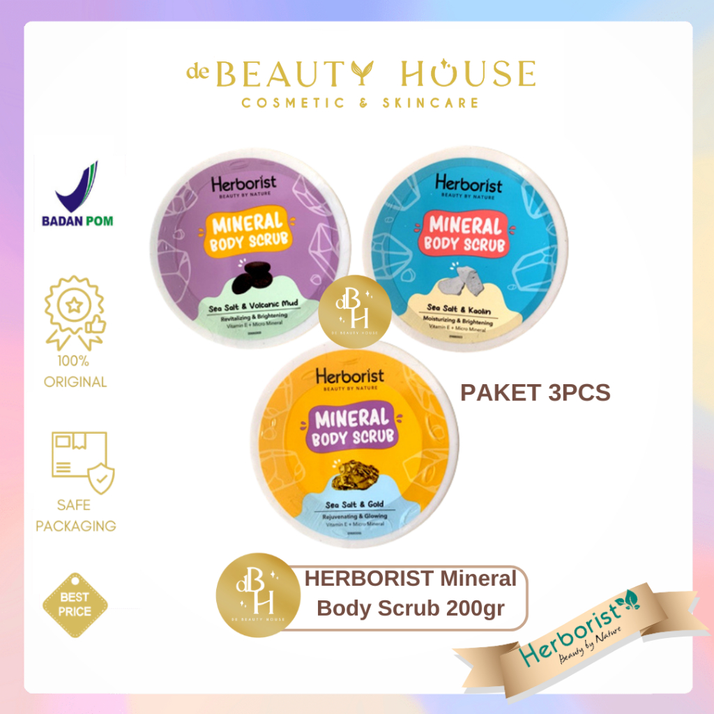 HERBORIST Mineral Body Scrub 200gr PAKET 3PCS