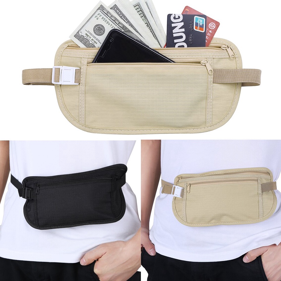 Laris COD ✅ Tas Pinggang HP Dan Dompet Travel Anti Maling Pria Dan Wanita cocok untuk olahraga seped
