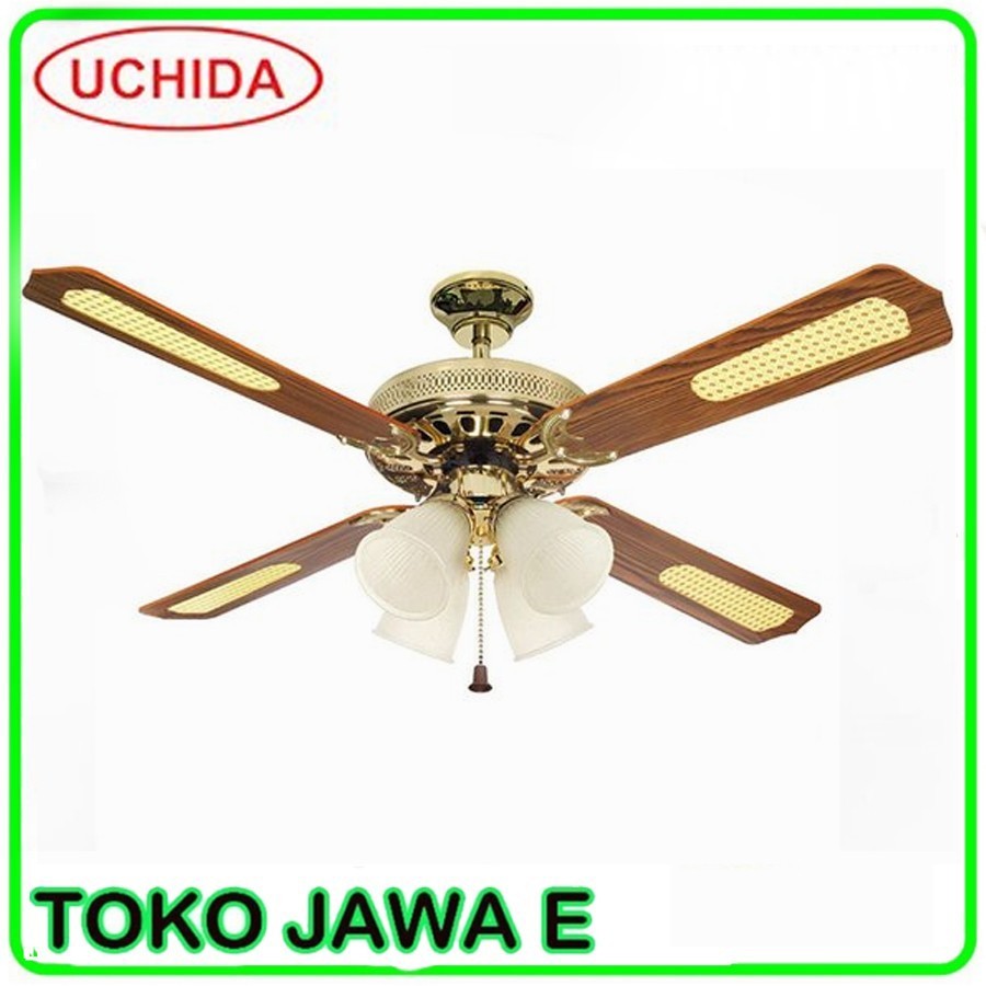 KIPAS ANGIN PLAFON MASPION UCHIDA CF 125E/AB Celing Fan Kipas Angin Plafon 42inch 3 Lampu