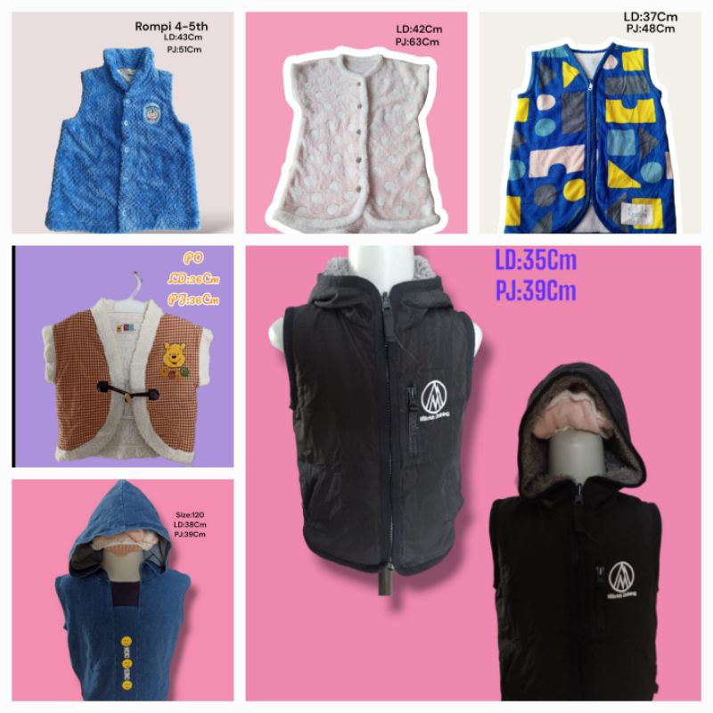 PL vest rompi anak cewe cowo