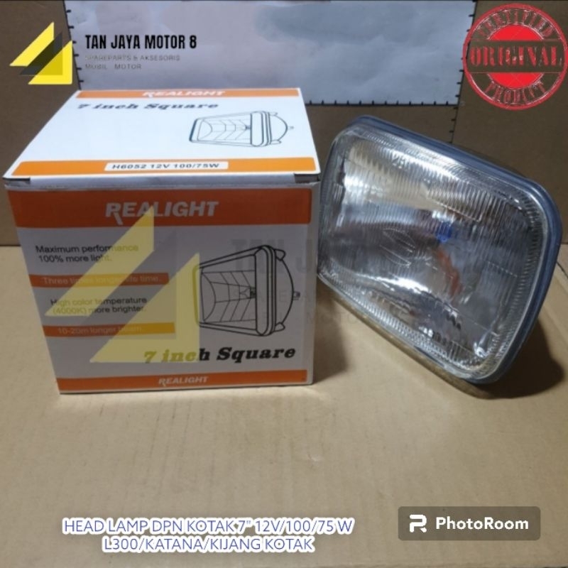 HEAD LAMP/SEALED BEAM DEPAN KOTAK L300/KATANA/KIJANG KOTAK/REALIGHT