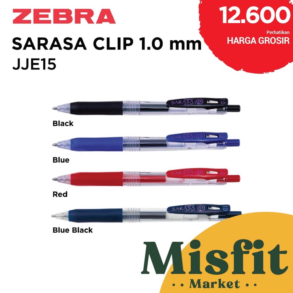 

Baru ZEBRA SARASA CLIP JJE15 Gel Pen 1.0 mm Pulpen