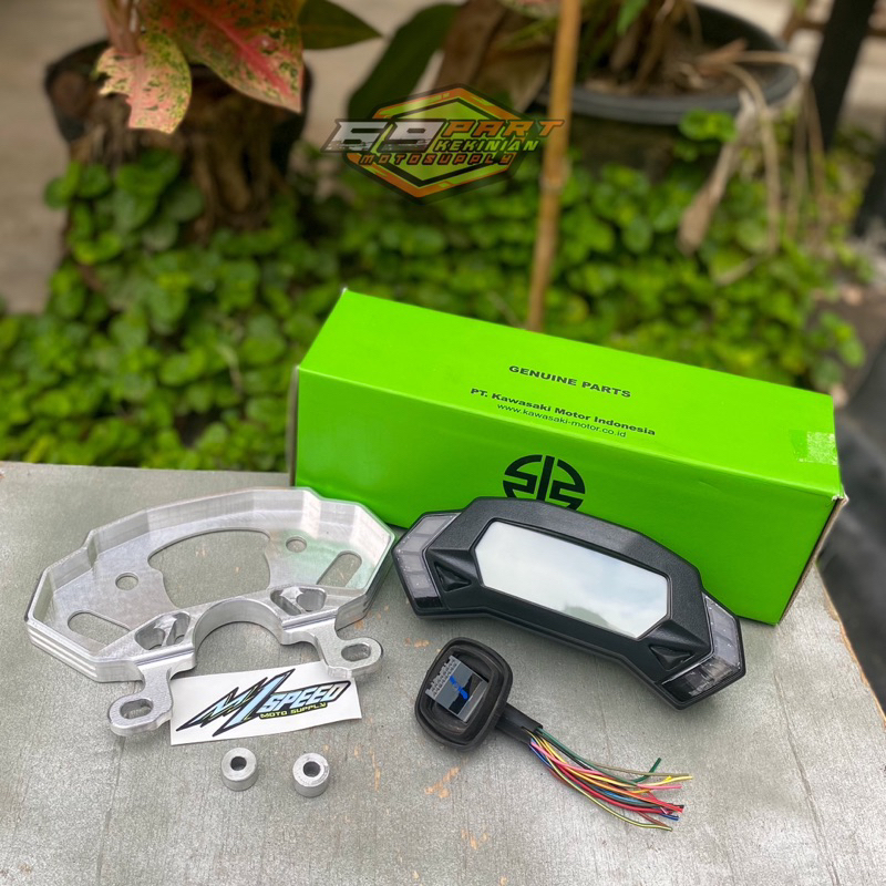 Speedometer spedo spido ninja 250 mono original set soket & cover pnp shock ninja R & RR