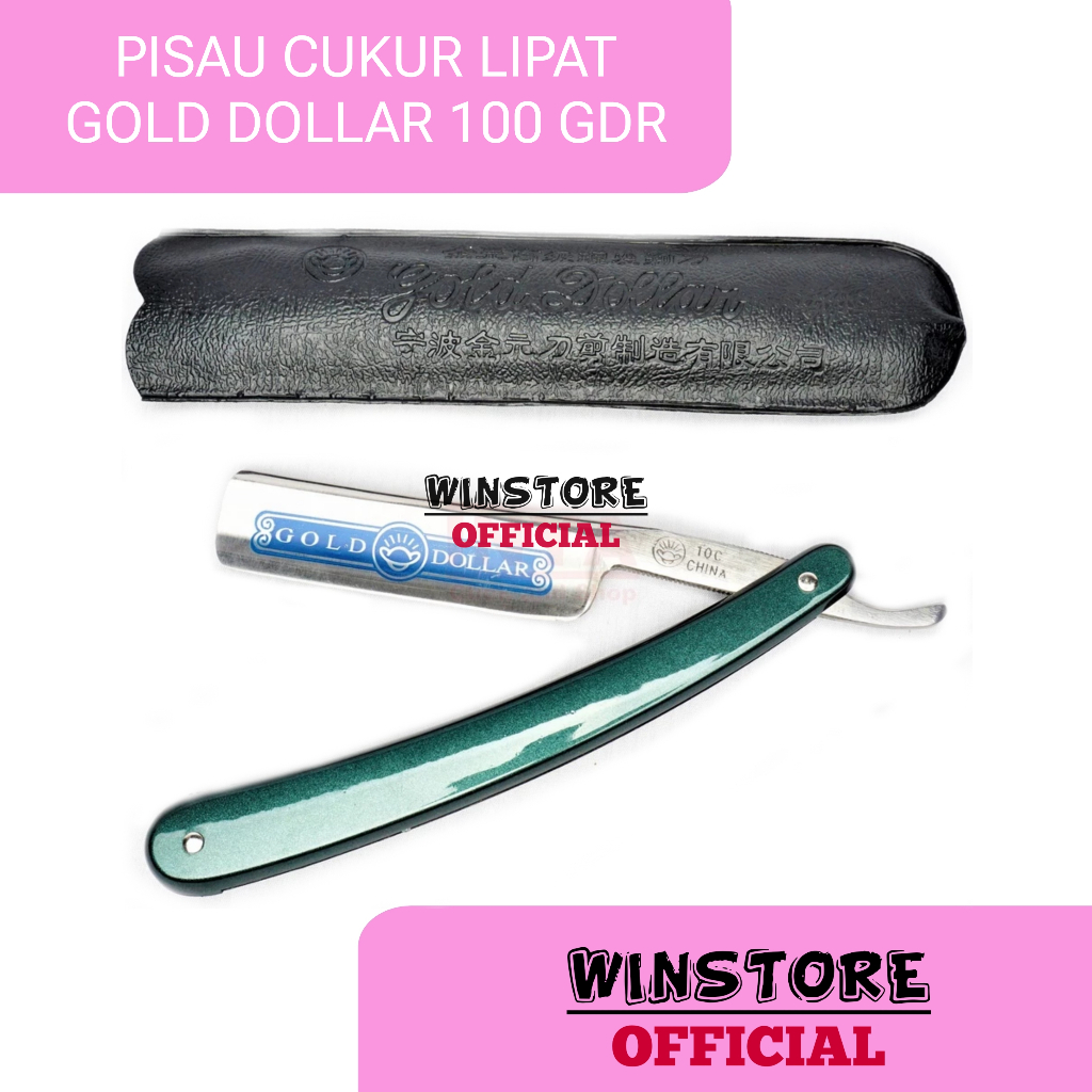PISAU CUKUR LIPAT GOLD DOLLAR 100 - STRAIGHT RAZOR HAIRCUT 100% ORIGINAL PRODUCT
