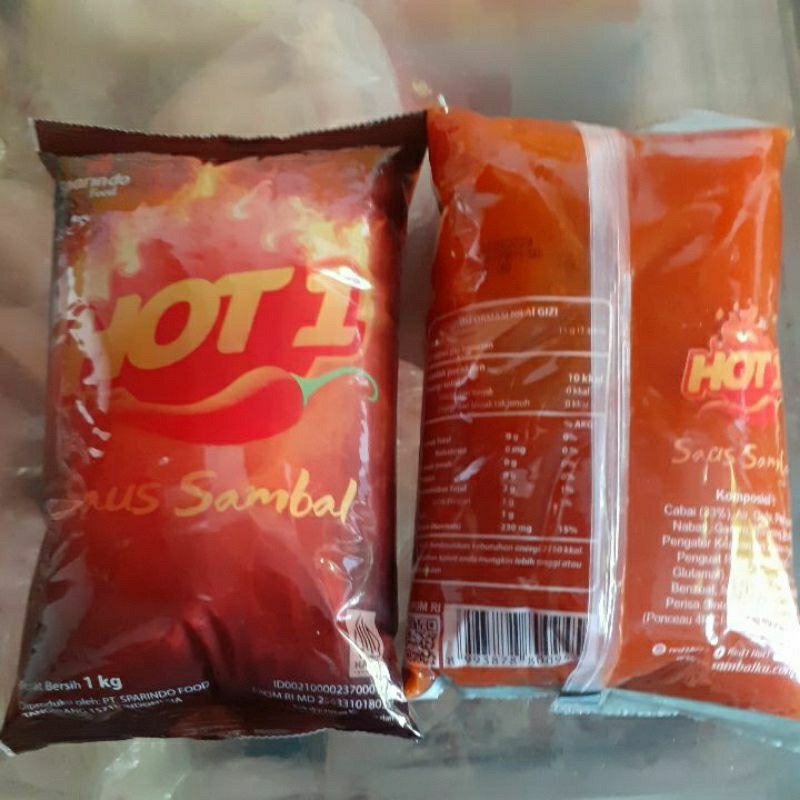 

Saus cabai Hot one extra pedas 1kg