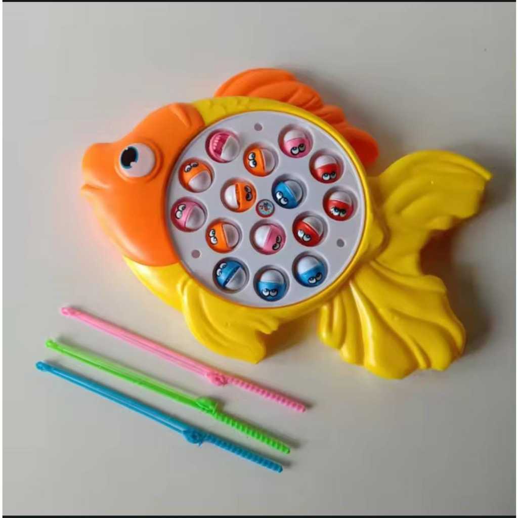 MAINAN FISHING GAME PANCING IKAN PUTAR BENTUK KEPITING CRAB DAN IKAN / MAINAN PANCINGAN IKAN JUMBO