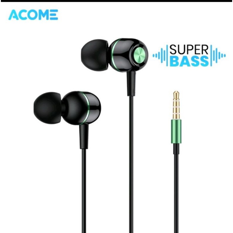 Headset Acome AW02 Super Bass Wired Earphone