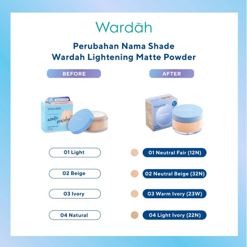 WARDAH LIGHTENING MATTE POWDER/WARDAH BEDAK TABUR