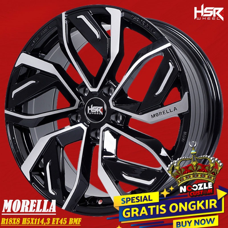 Velg Mobil R18 Lubang 5 HSR Ring 18 Terbaru Type Morella Pelek Racing Accord Civic