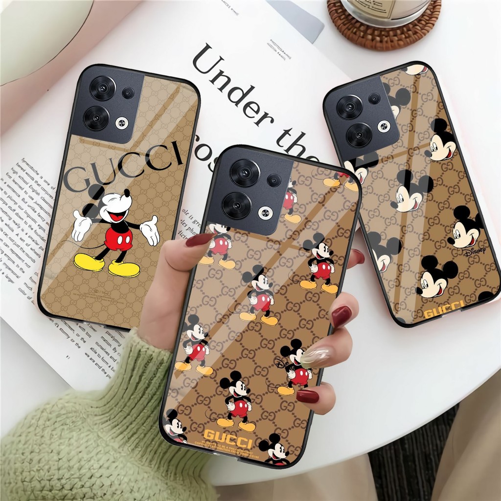 Case Kaca Oppo Reno 8 4G - Kesing Hp Oppo Reno 8 4G - Case Kaca Kilau Oppo Reno 8 4G - Case Oppo Ren