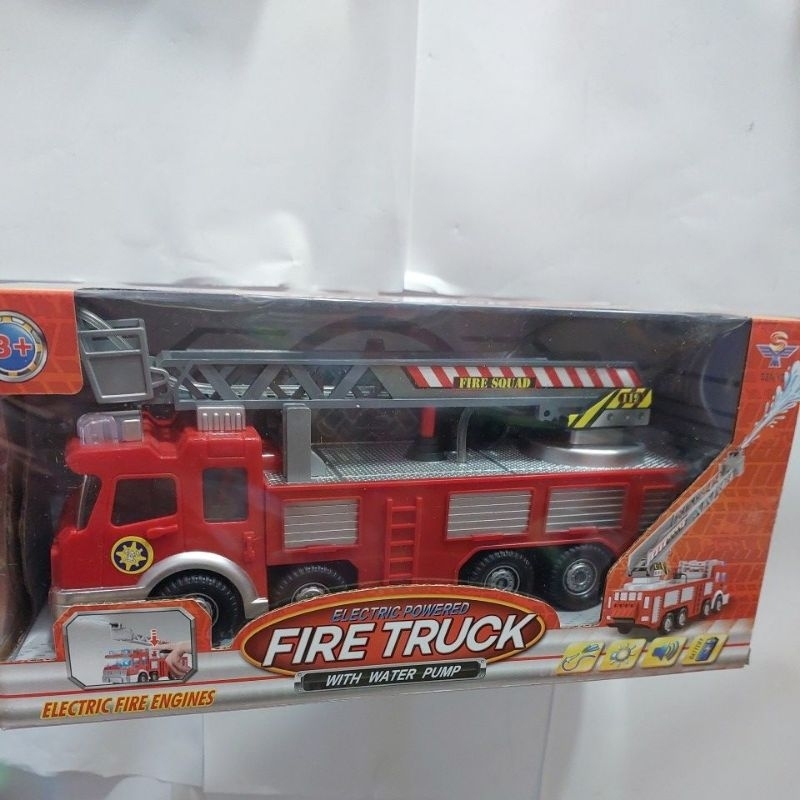 fire truck.mobil pmk bisa semprot air bisa jalan.with water pump.pmk bisa jalan mainan edukasi anak 