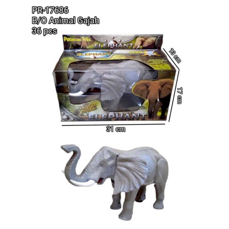 mainan gajah bisa berjalan