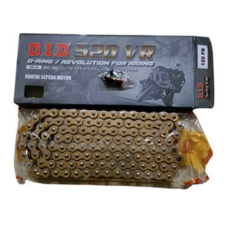RANTAI MOTOR DID CHAIN 520VR GOLD - 120