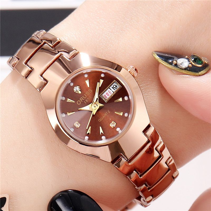 (COD) Jam Tangan Wanita & Pria ORUSS Original Elegan Korea Import Kecil Analog