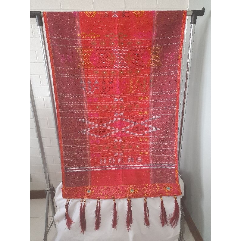 ULOS SADUM BATAK KAIN TENUN MERAH 5 MATA