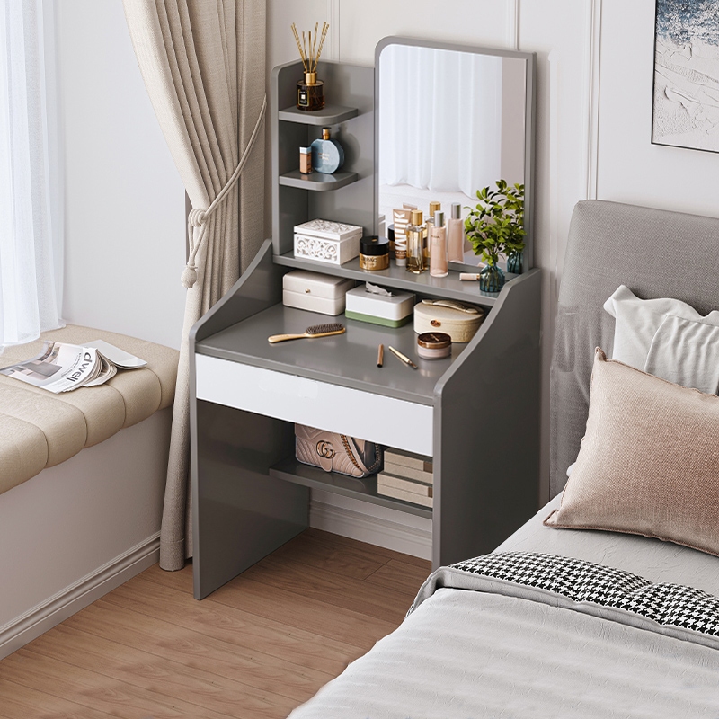 Set Meja Rias cermin Meja Rias Minimalis/ Rak mini / Meja Kosmetik Meja Penyimpanan Kosmetik SZT