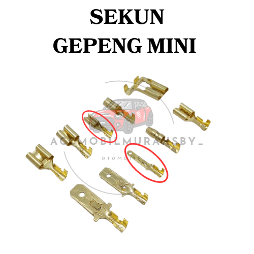 100PCS TERMINAL SKUN GEPENG KECIL CEWE / SKUN MOTOR KECIL COWO CEWE / SKUN MINI MALE FEMALE / SKUN S