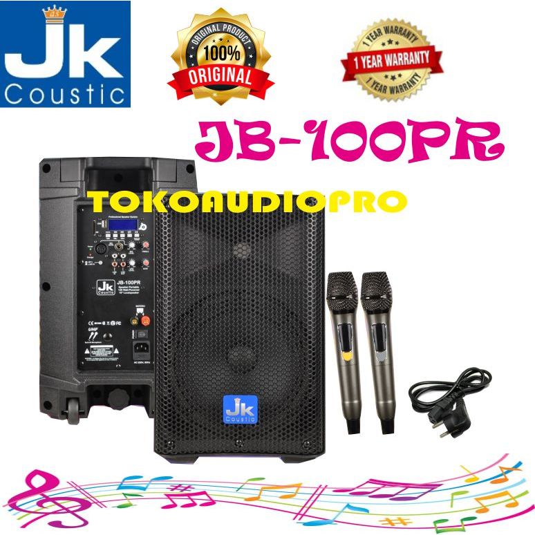 Jk Coustic JB100pr Speaker Portable Wireless Jk Coustic Jb-100PR