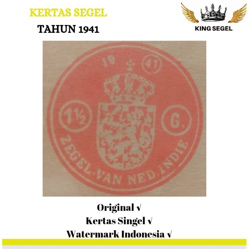 

KERTAS SEGEL TAHUN 1941 (ZEGEL VAN NED INDIE) Beli 1 Gratis 1