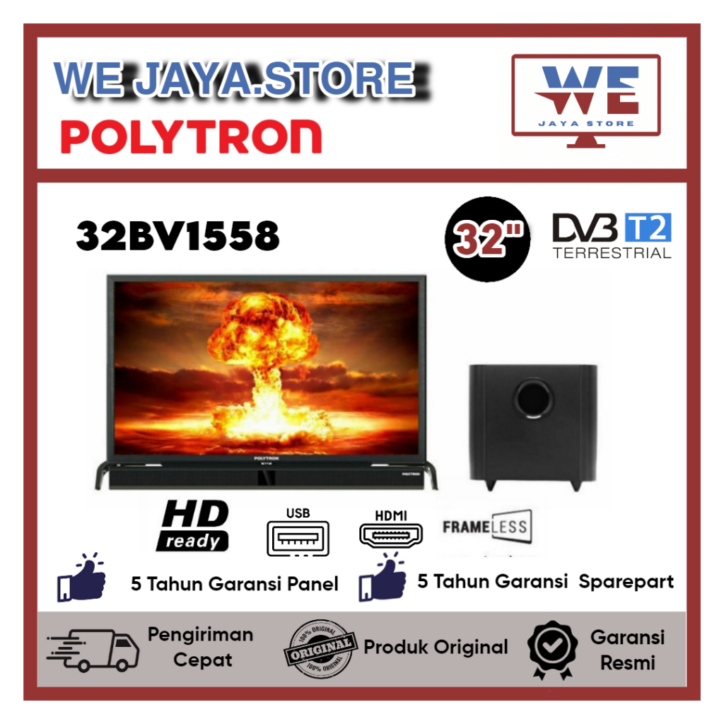 TV LED Polytron Digital 32BV1558 LED Polytron 32 Inch Digital TV Polytron