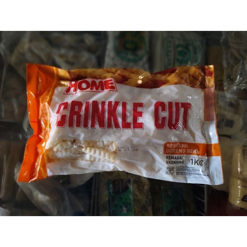 HOME Kentang Crinckle Cut 1kg Kentang goreng frozen