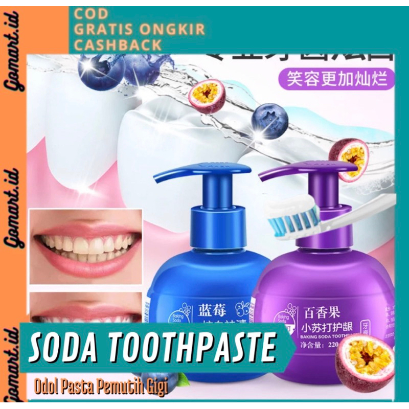Pasta Gigi - Odol Pemutih Gigi - Baking Soda Removal Whitening Toothpaste Fruit