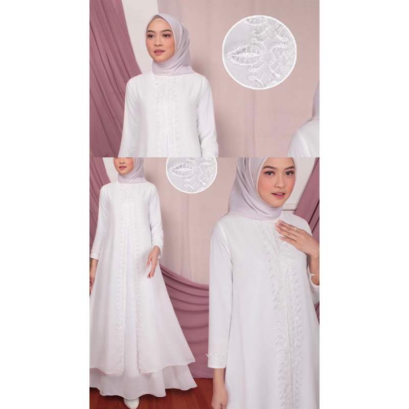 gamis putih rompi