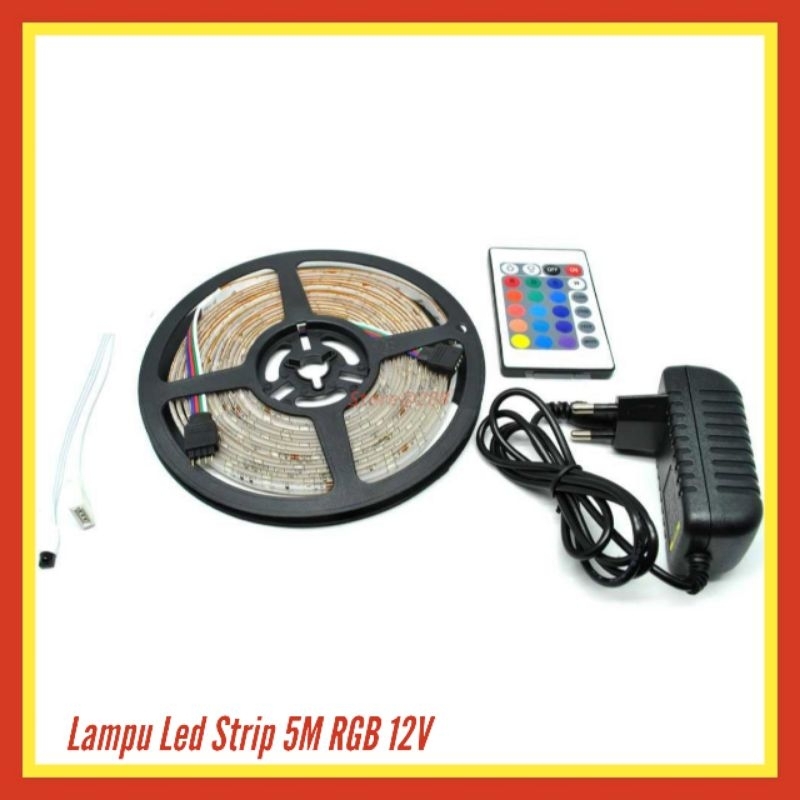 Lampu Hias LED Strip Flexibel Dekorasi RGB 5 Meter