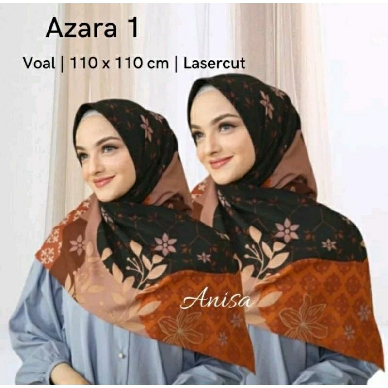 HIJAB SEGI EMPAT OSKARA MOTIF HITAM