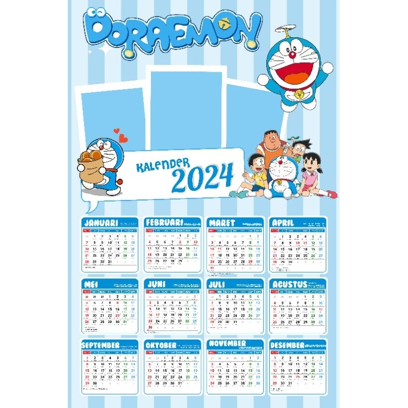 

Kalender 2024 custom Biru Doraemon