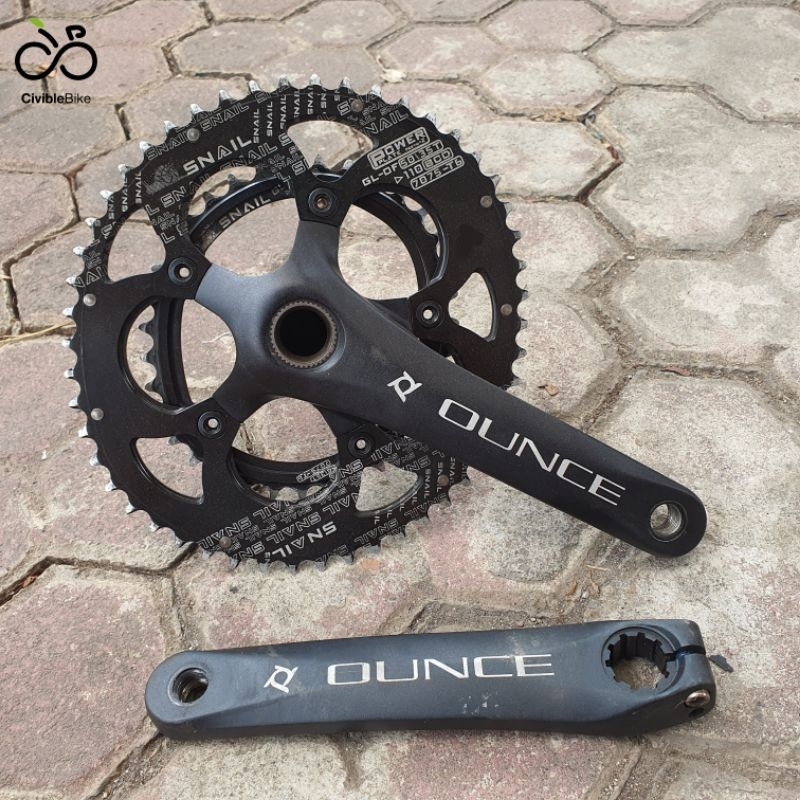 Crankset Prowheel Ounce 50-34T Roadbike Gravel Sepeda Lipat