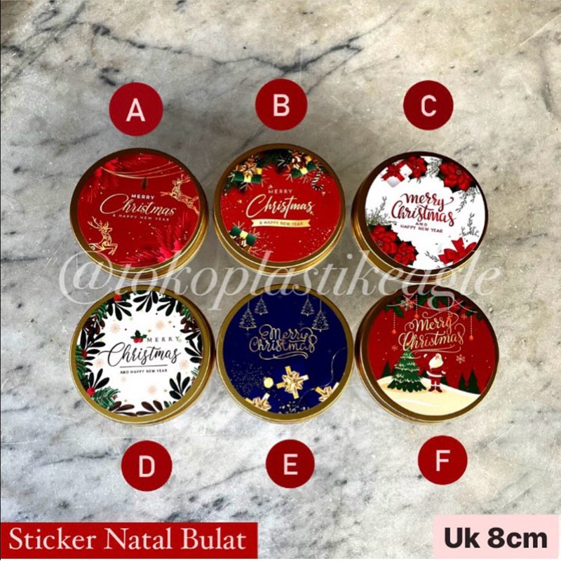 

(isi 10pcs) [CHRISTMAS EDITION] Sticker Natal Bulat Uk 8cm