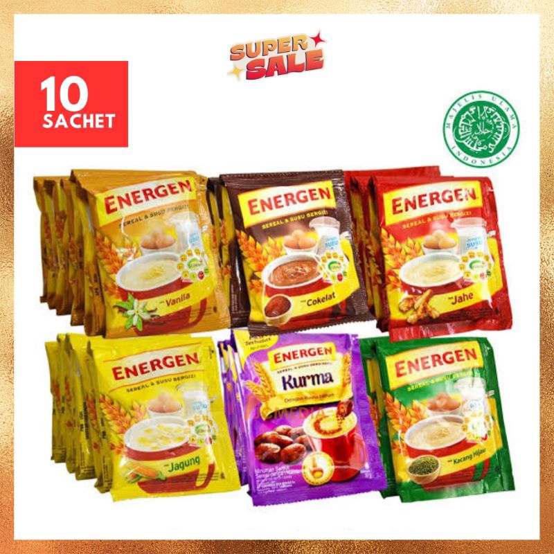 

(1 Renceng 10 Pcs) Energen Sereal dan Susu Berenergi / Energen Sereal 30gr