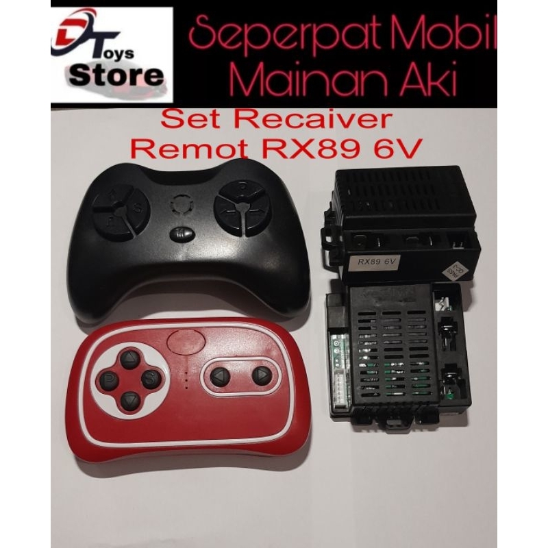 SATU SET RECEIVER DAN REMOT WEELYE RX 6V / RX 60 di UPGRADE jadi RX89 6V Sparepart MOBIL MAINAN AKI
