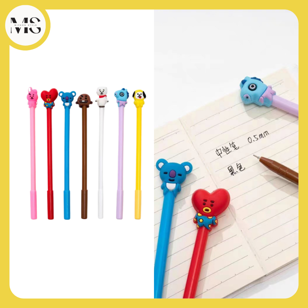 

*Miyeon* Pulpen Cute Character Black ink Gel Pen Pena Stationary