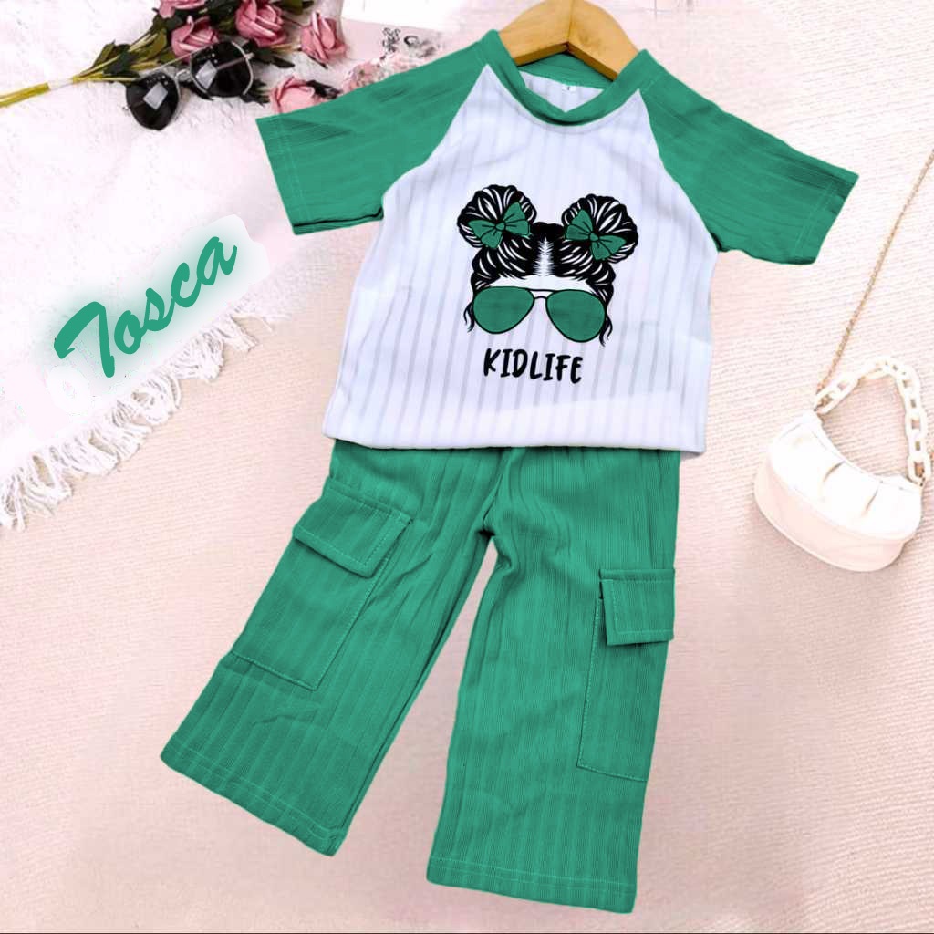 	 KIDLIFE Setelan Anak Perempuan One Set Hornet Cargo	