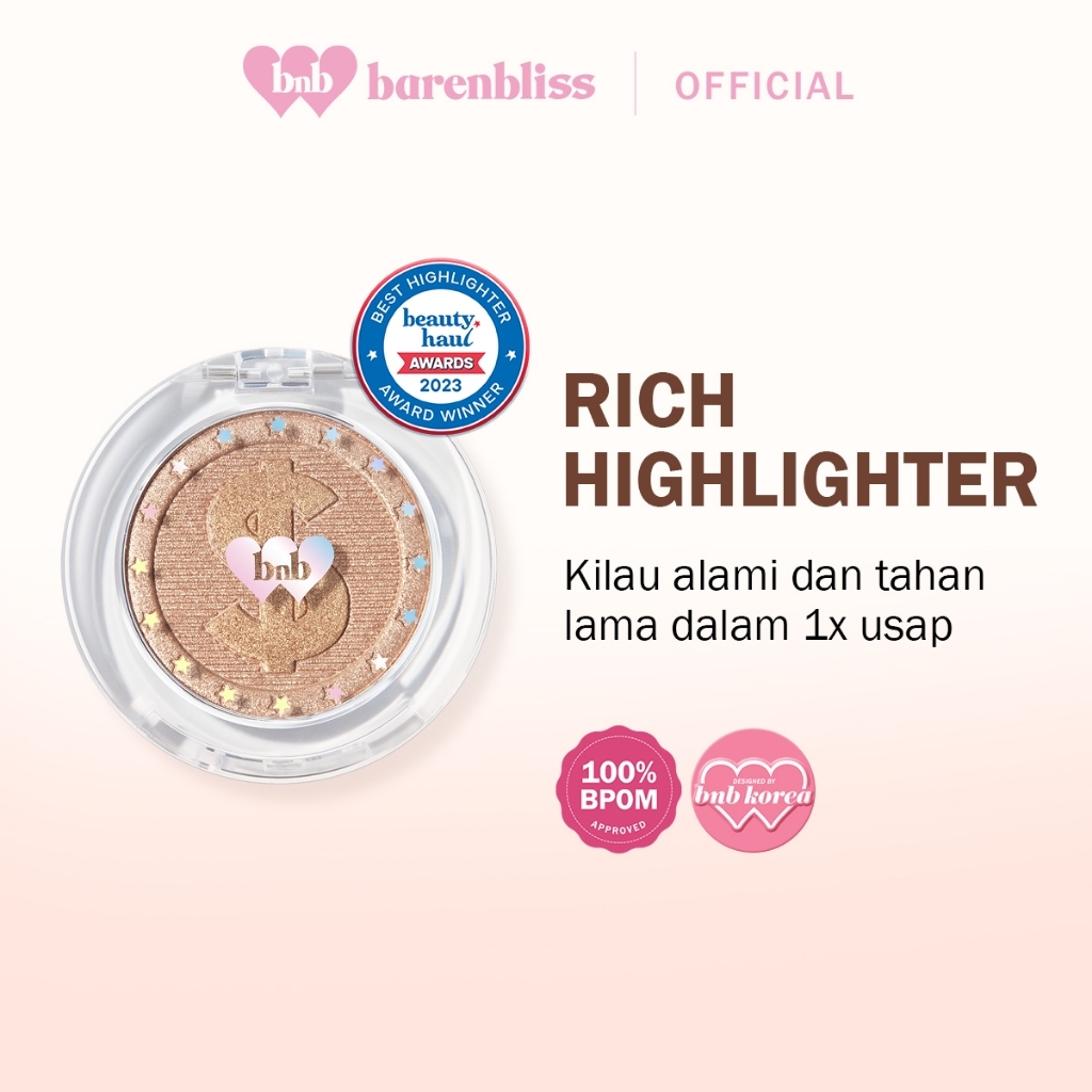 BNB barenbliss Highlight Rich Girl in Area Kosmetik Korea Face Highlighter Powder Make Up Pigmented