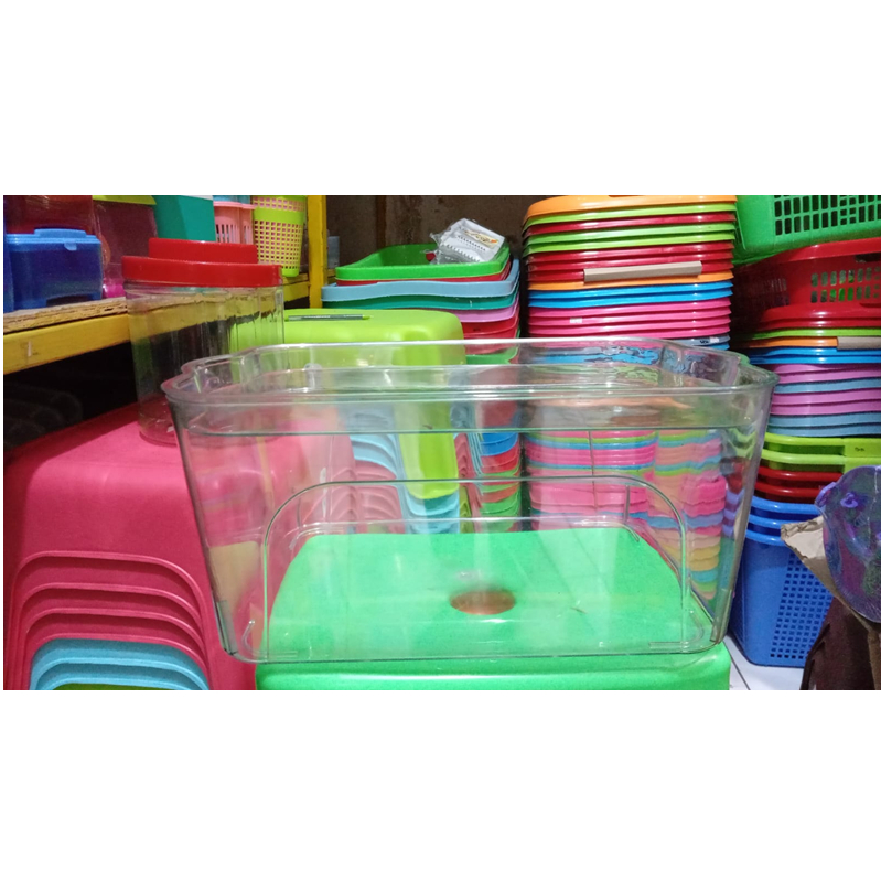 Kotak Penyimpanan Kulkas Container Transparan Acrylic Serbaguna 31x21