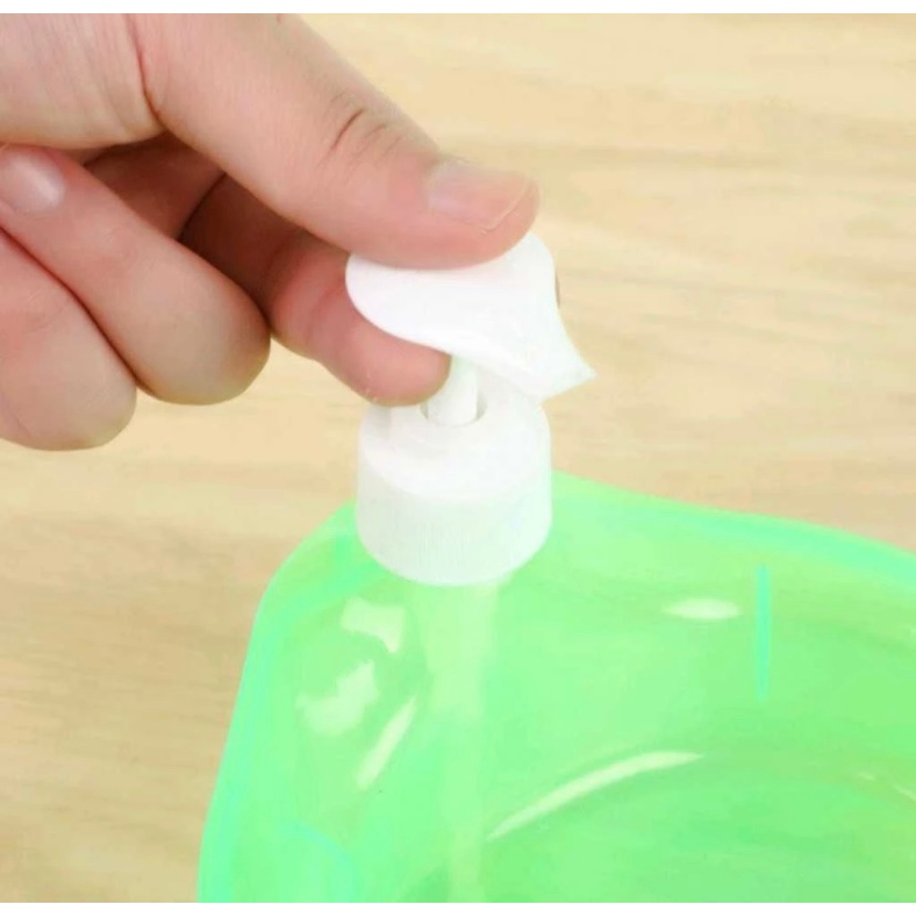 Dispenser Sabun Cair Botol Soap Pump dengan Spons Cuci Piring — 10