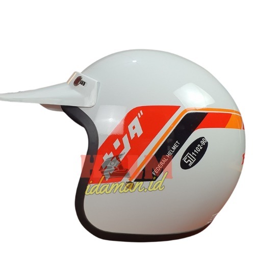 HELM HONDA GANK GL SERIERS RETRO DEWASA FULL LEHER PREMIUM STANDARD SNI