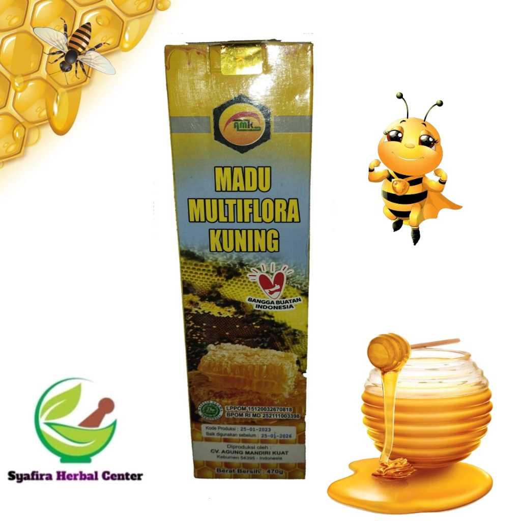 

AMK Madu Multiflora Kuning 470 gram