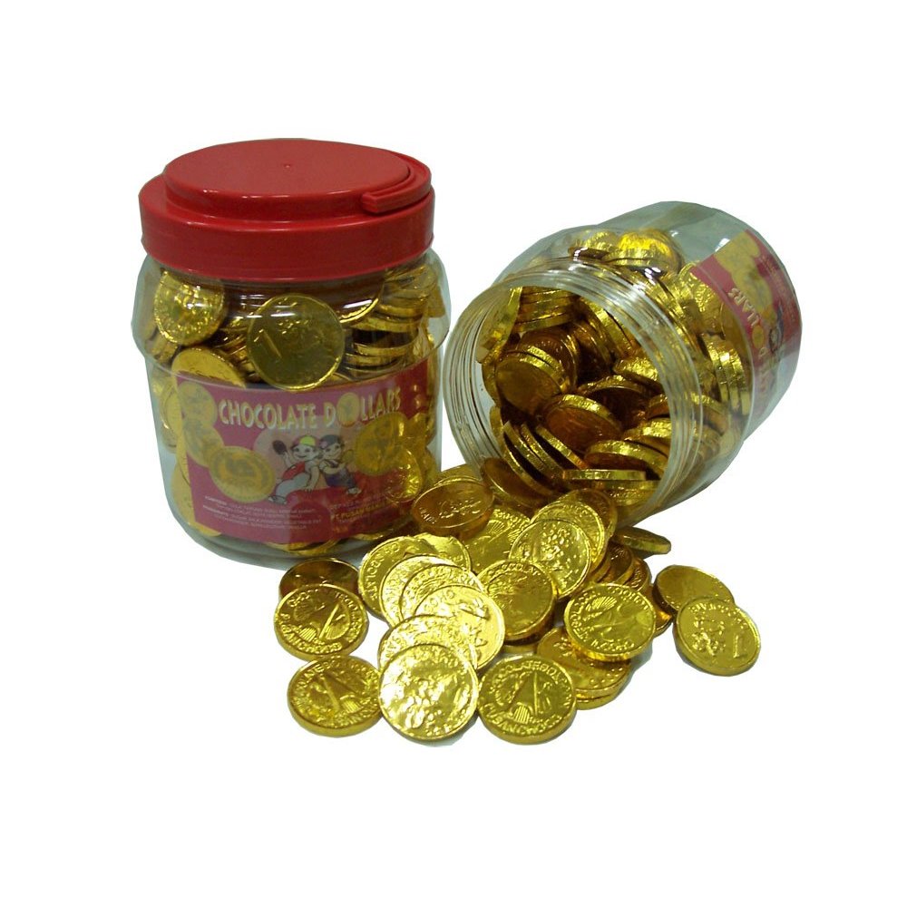

cokelat koin dollar ( isi 200pcs)