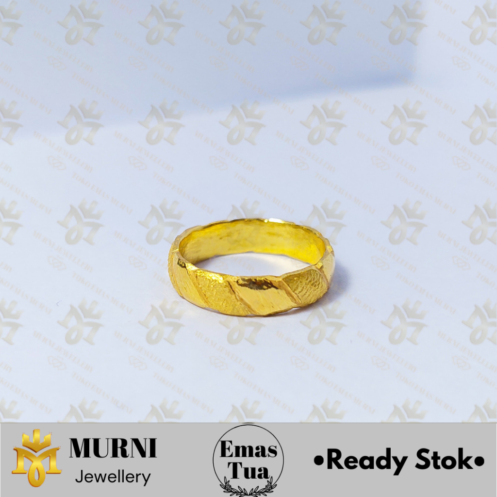 Cincin Emas Tua Asli Model Full Keong - Toko Emas Murni