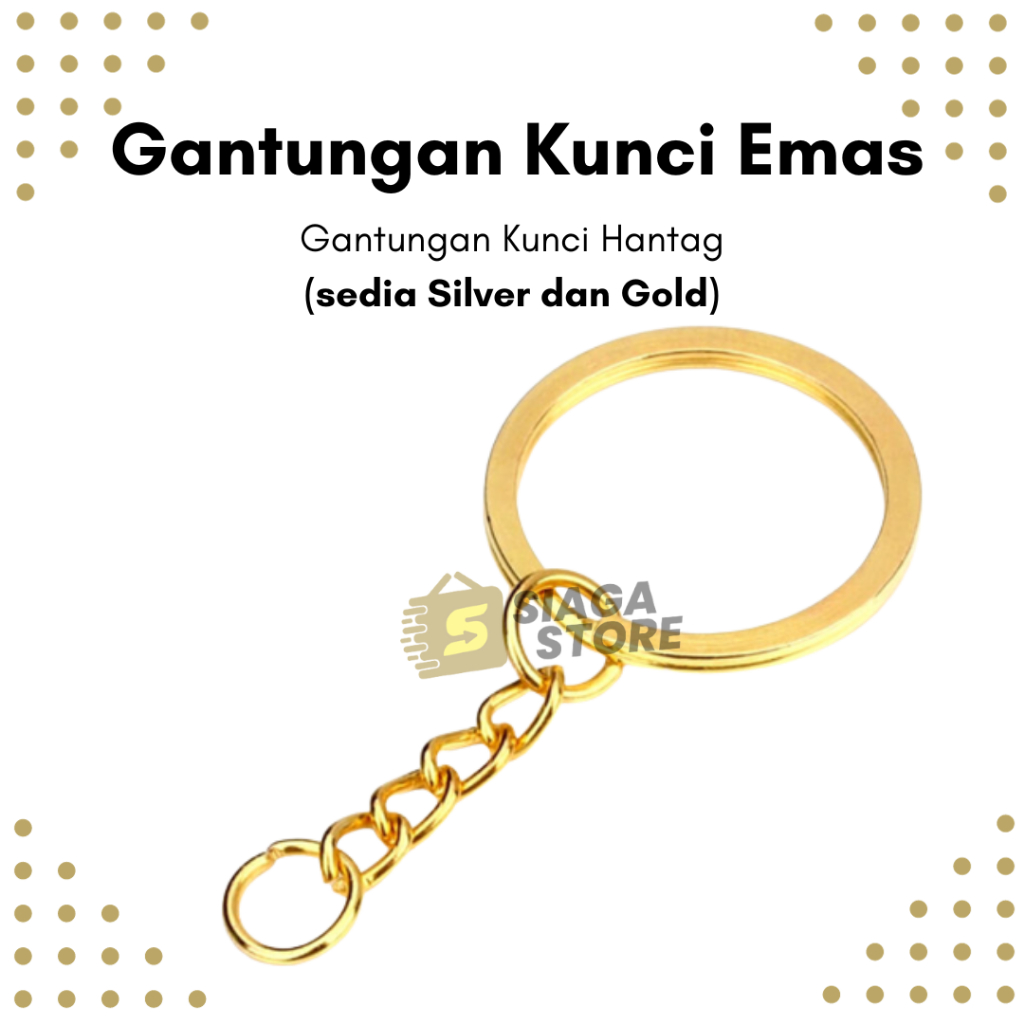 Ring Gantungan Bentuk Lingkaran Polos Lurus Bergerigi Bergelombang