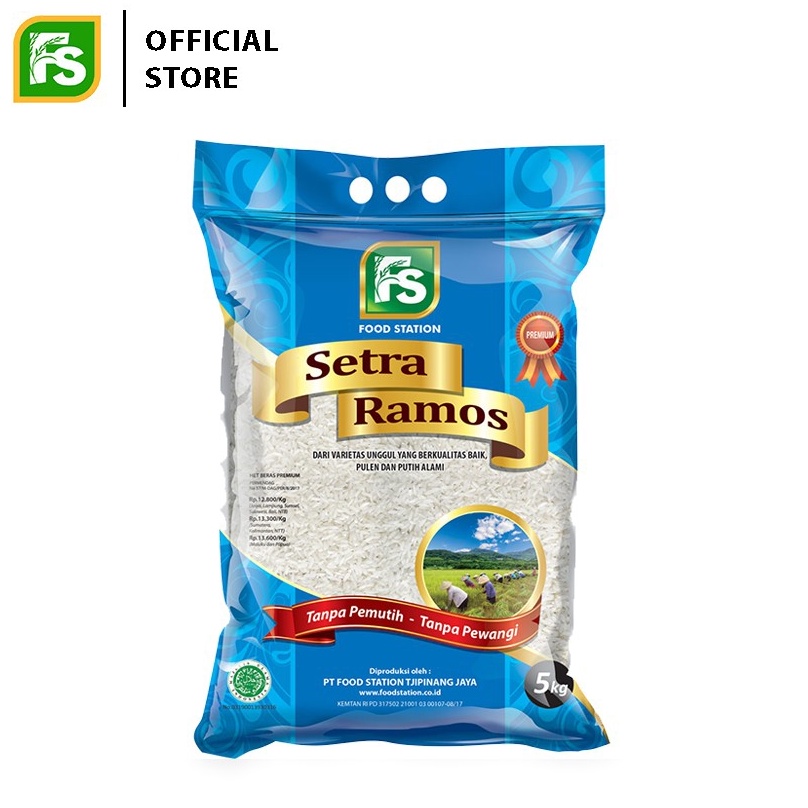 

✦MURAH LEBAY✦ Food Station - Beras Premium Setra Ramos 5 Kg