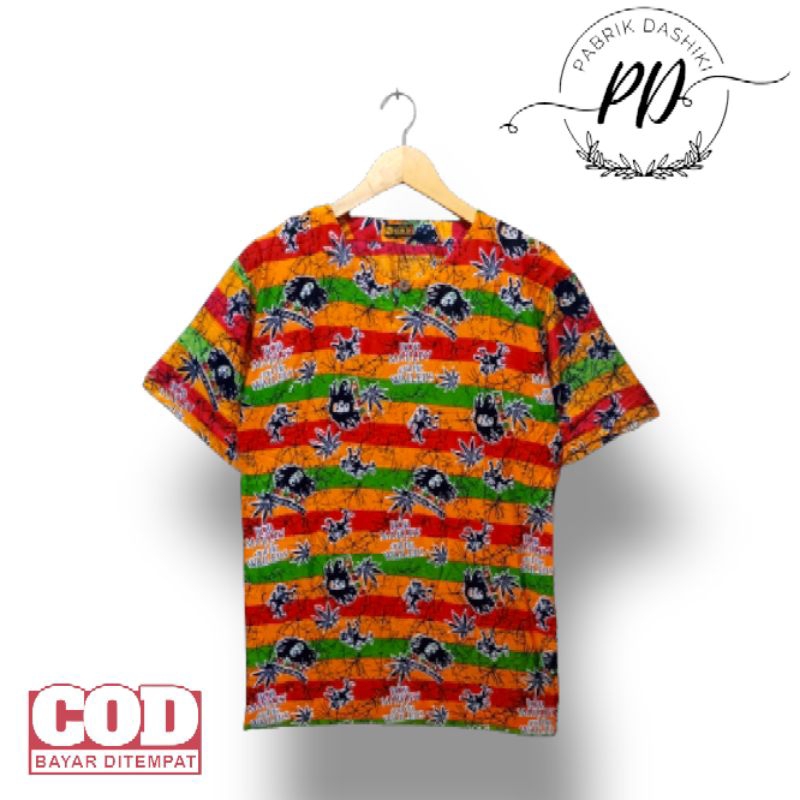 Baju motif bob marley/ baju pria wanita/ baju santai/ baju kaos bob marley