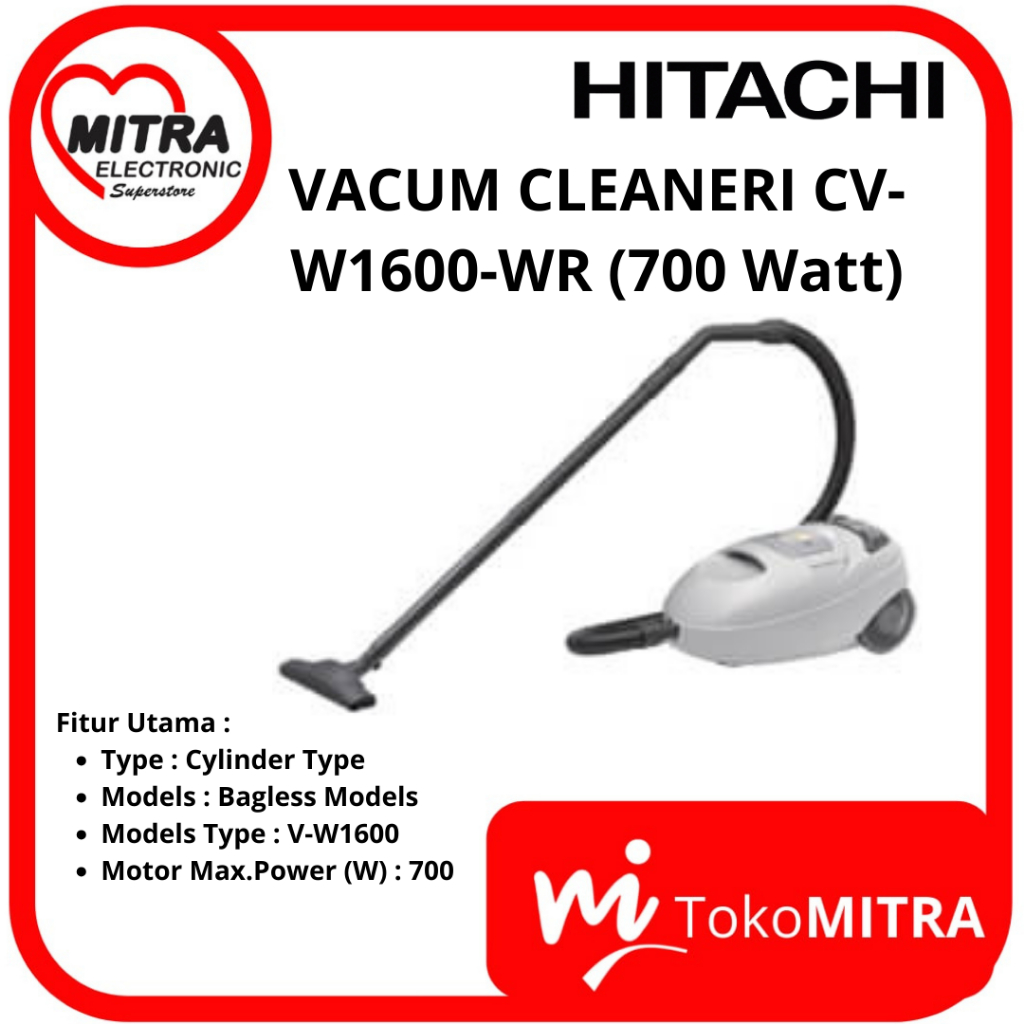 VACUM CLEANER HITACHI CV-W1600-WR (700 Watt)