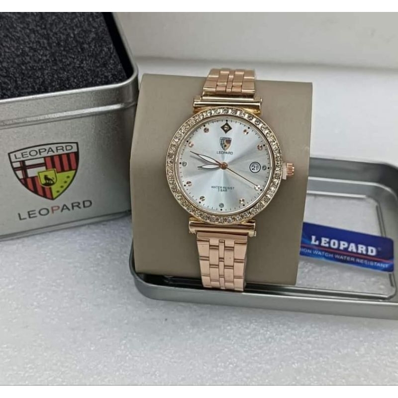 Jam Tangan Wanita Original Anti Air Leopard YL-3021 Include Box Kaleng & Batre Cadangan